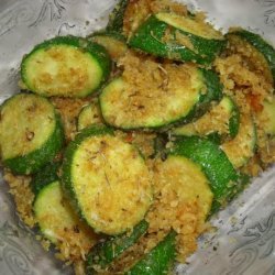 Grilled Zucchini -Parmigiano Crumbed