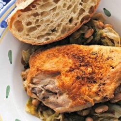 Chicken With White Beans and Escarole