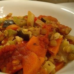 Lentil Rice and Veggie Bake