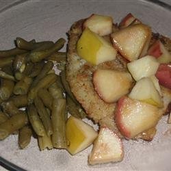 Sea Bass with Honeyed Apples