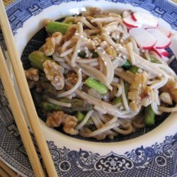 Spring Noodle Stir-Fry With Asparagus and Walnuts