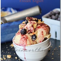 Frozen Blueberry Yogurt Pie