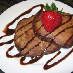 Chocolate Griddle Cakes With Chocolate Sauce