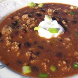 Beefed-Up Black Bean Soup