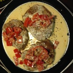 Pork Chops With Roasted Red Pepper Cream