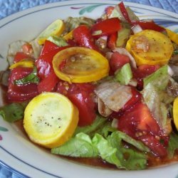 Tomato-Pattypan Squash Salad