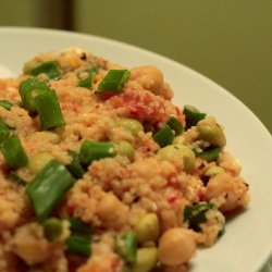 Couscous With Chickpeas, Tomatoes, and Edamame