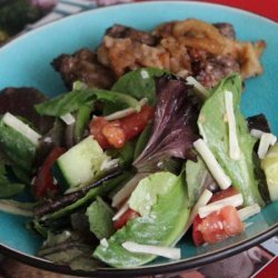 Mediterranean Salad With Homemade Dressing