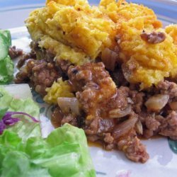 Pastel De Choclo (Beef Casserole With Corn Batter Topping)