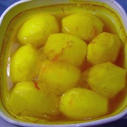 Potatoes Braised in Saffron Stock