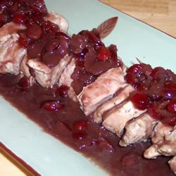 Pork Medallions with Port and Dried Cranberry Sauce