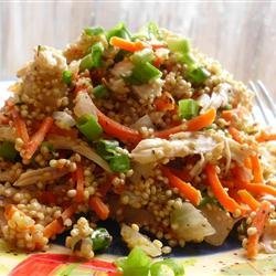 Quinoa Pilaf with Shredded Chicken