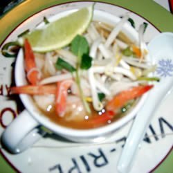 Grilled Shrimp Rice Noodle Bowl
