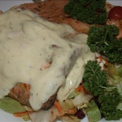 Grilled Salmon With Mustard Dill Sauce