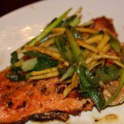 Sesame Crusted Trout With Ginger Scallion Salad