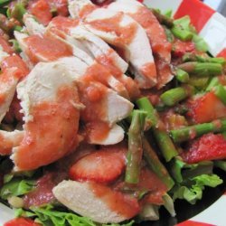 Chicken and Asparagus Salad with Strawberry Dressing