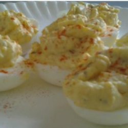 Sweet Pickle and Horseradish Deviled Eggs
