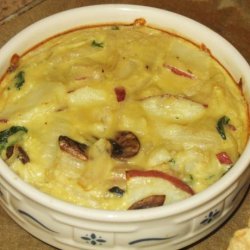 Self-Crusting Mushroom and Spinach Quiche