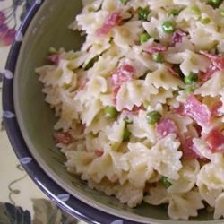 Pasta With Salami and Peas