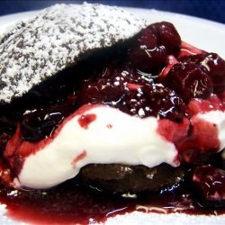 Chocolate Shortcakes With Sour Cherry Topping