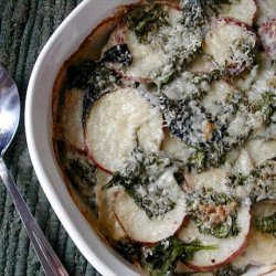 Spinach and Potatoes Au Gratin