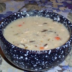 Creamy Wild Rice and Mushroom Soup in a Jar