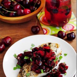 Grilled Chicken With Cherries