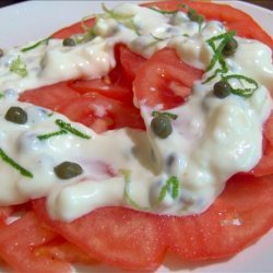 Sliced Tomatoes With Lemon Caper Sauce