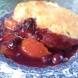 Old Fashioned Peach & Blueberry Cobbler