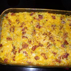 Hash Brown Casserole With Bacon and Cheddar