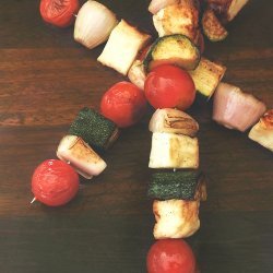 Halloumi and Vegetable Kebabs