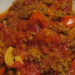 Curried Spaghetti Sauce With Lentils