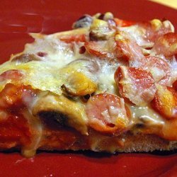 Veggie and Pepperoni Pizza