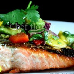Salmon With Coriander/Cilantro Mango Salsa