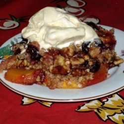 Nectarine Raspberry Crisp With Spiced Oatmeal Crumb Topping