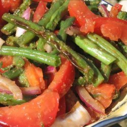 Grilled Green Bean Salad With Red Onions and Tomatoes