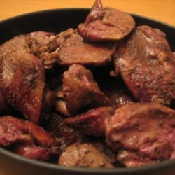 Grilled Chicken Livers in 7-Up