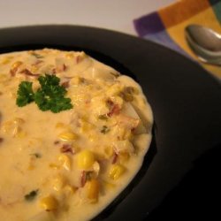 Creamy Corn & Bacon Chowder for Two
