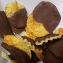 Chocolate Dipped Kettle Chips (Rachael Ray)