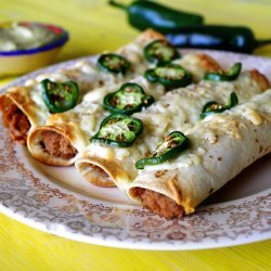 Taquitos With Refried Beans