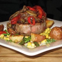 Beef Steaks With Capsicum Relish