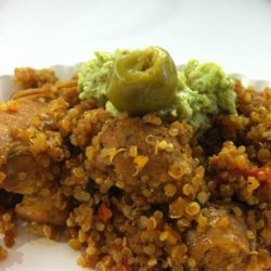 Arroz Con Pollo With Salsa Verde (Rice and Chicken Casserole)