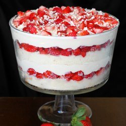 White Chocolate and Strawberry Trifle