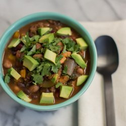Three Bean Chili With Vegetables