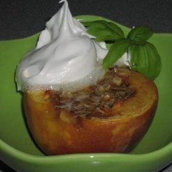 Baked Peaches Stuffed With Almonds
