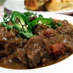 Beef, Green Chili and Tomato Stew