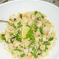 Orzo and Shrimp Salad with Asparagus