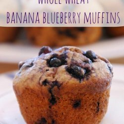Whole Wheat Banana Blueberry Muffins