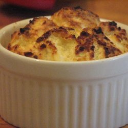 Twice-Baked Goat Cheese Soufflés on a Bed of Mixed Greens