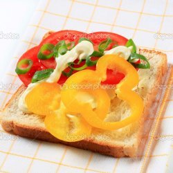 Open Faced Vegetable Sandwich